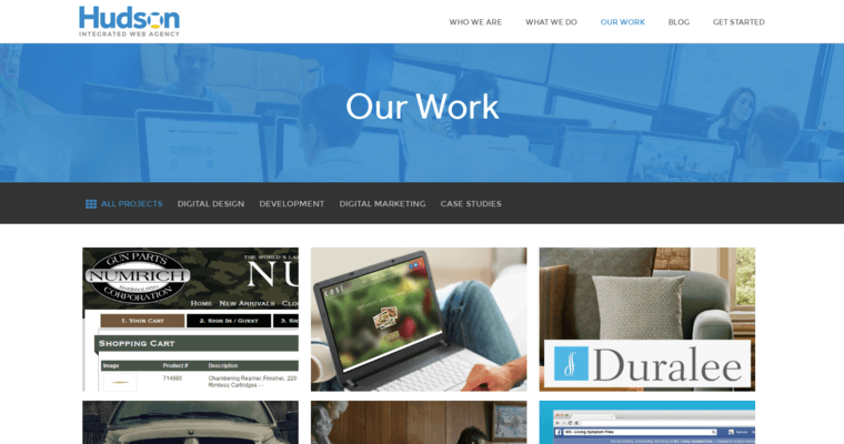 Work page of #8 Leading Online Marketing Firm: Hudson Integrated