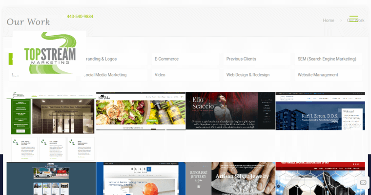 Portfolio page of #5 Best Baltimore Search Engine Optimization Firm: TopStream Marketing