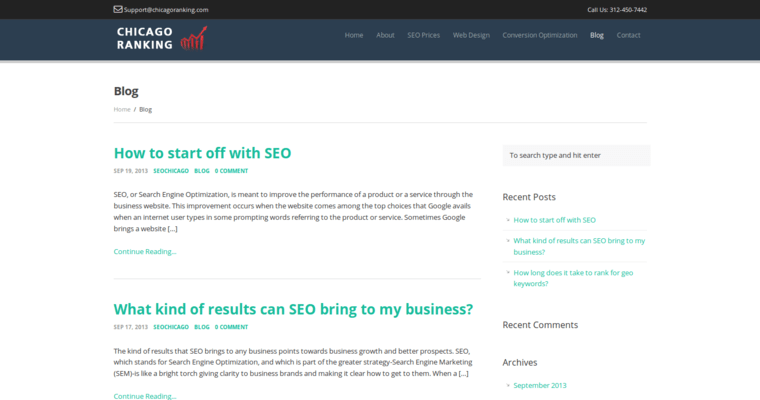 Blog page of #5 Top Chicago SEO Firm: Chicago Ranking