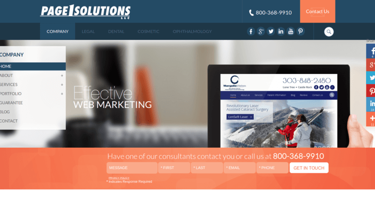 Company page of #5 Leading Dental SEO Company: Page 1 Solutions