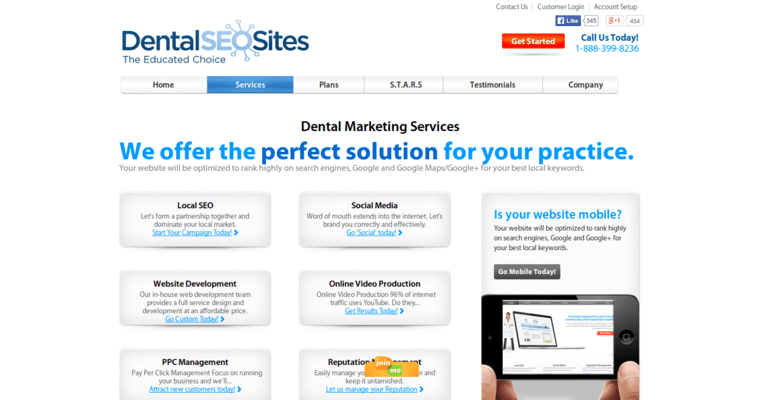 Service page of #4 Leading Dental SEO Business: Dental SEO Sites