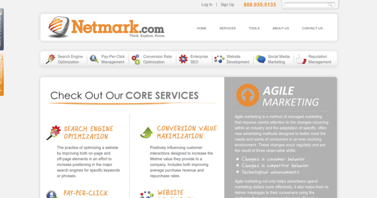 Service page of #3 Best Dental SEO Agency: Netmark