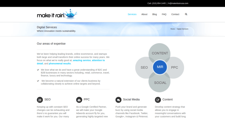 Service page of #9 Best LA SEO Agency: Make It Rain