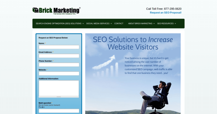 Home page of #7 Top Medical SEO Agency: Brick Marketing