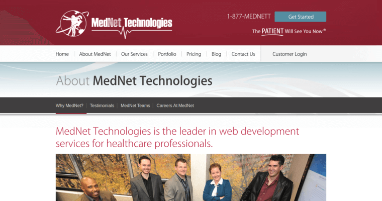 About page of #4 Best Medical SEO Firm: MedNet Technologies