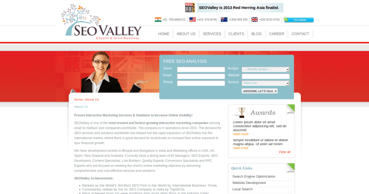 About page of #5 Best SEO Public Relations Agency: SEOValley