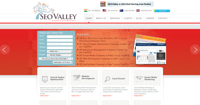 Home page of #5 Best SEO Public Relations Company: SEOValley