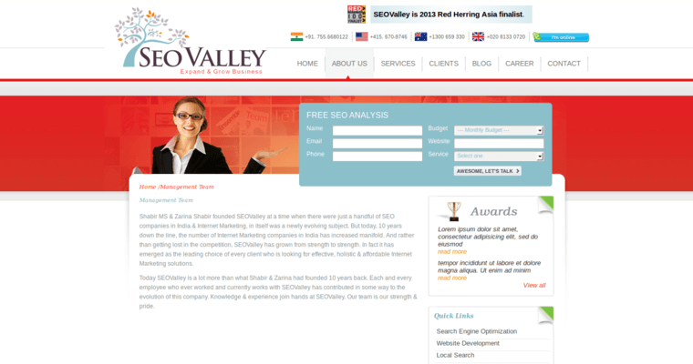 Team page of #5 Best Search Engine Optimization PR Business: SEOValley