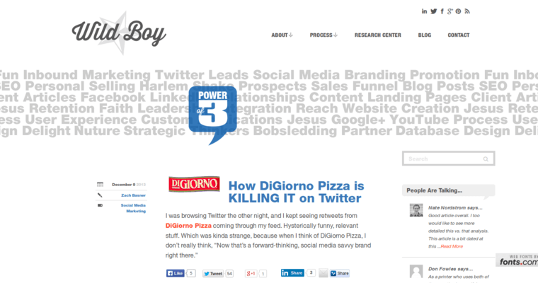 Blog page of #6 Best Restaurant SEO Firm: Wild Boy